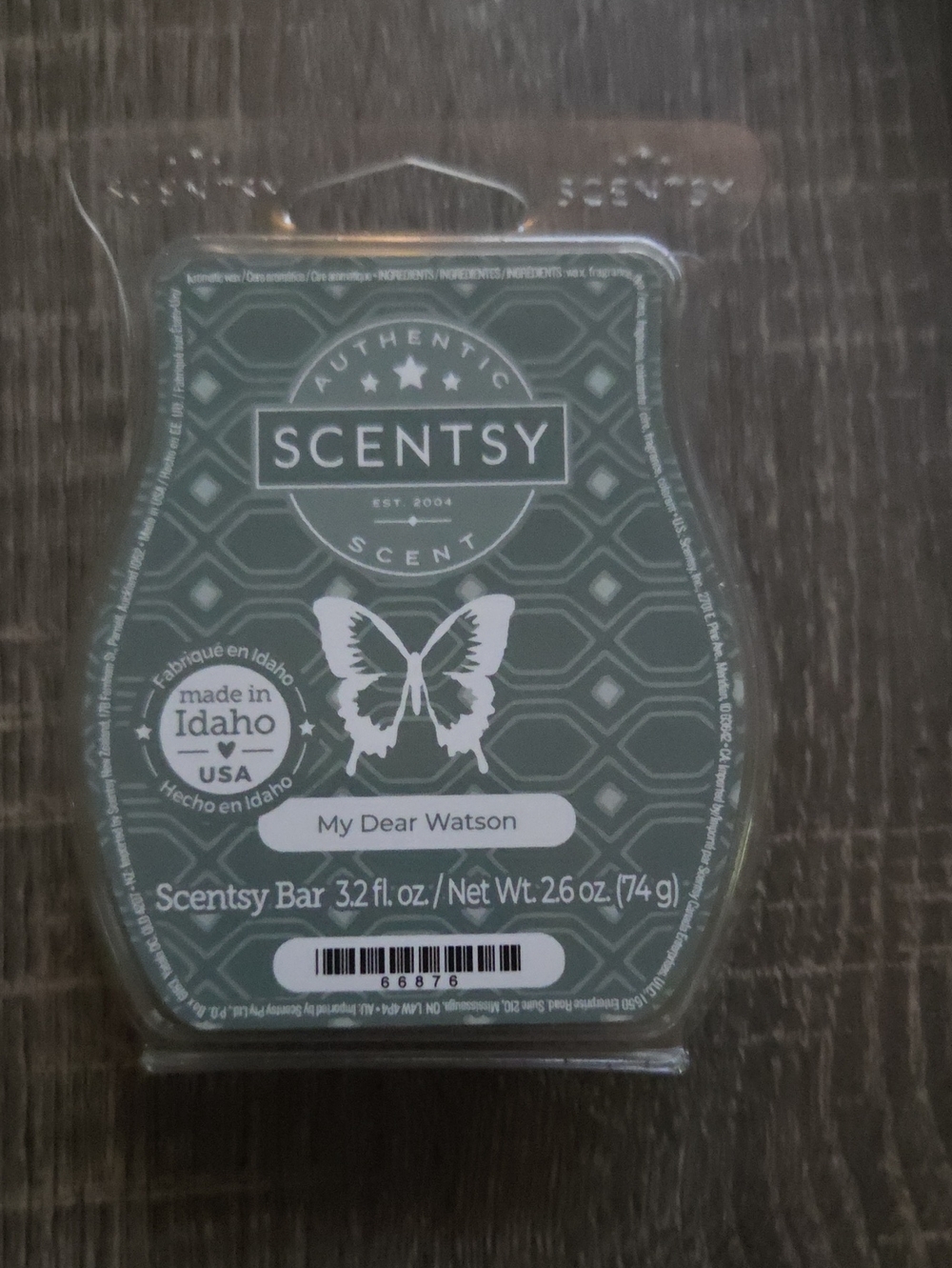 Scentsy My Dear Watson Wax Bar - Sage Green